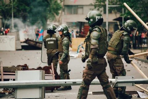 Protests in Chile Stock-Fotos