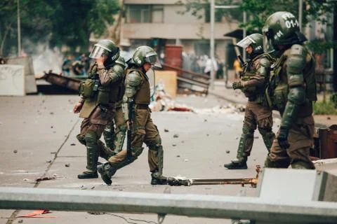 Protests in Chile Fotos de archivo