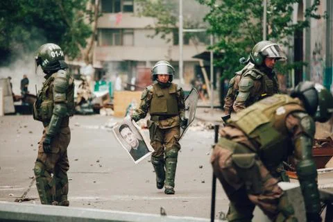 Protests in Chile Fotos de archivo