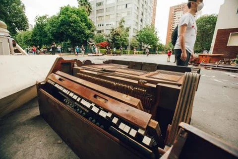 Protests in Chile Fotos de archivo