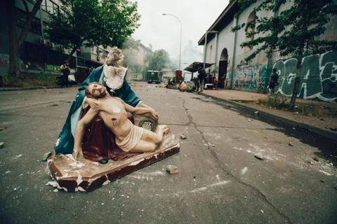 Protests in Chile Stock-Fotos