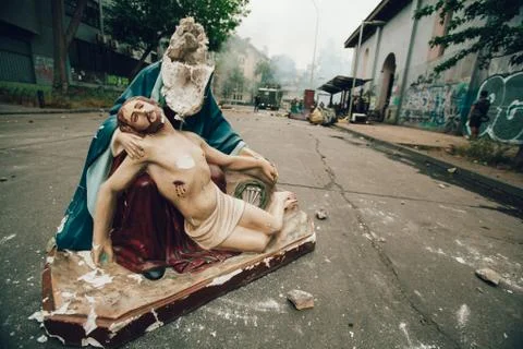 Protests in Chile Stock-Fotos