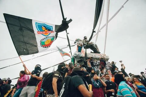 Protests in Chile Stock Photos