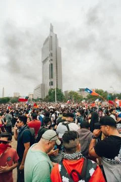 Protests in Chile Foto stock