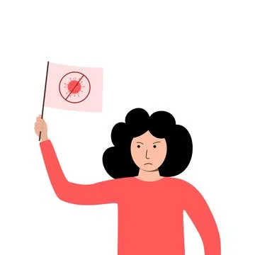 Protests in China against the lockdown. Zero coronavirus concept Stock Illustration