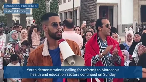 Protests continue in Morocco demanding PM's resignation, Rabat, MA - 06 Oct 2025 Stock Footage 318451158