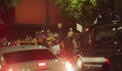 Protests hollywood Stock Footage 142422788