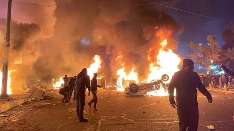 Protests in Iran Tehran January 8 2026 Fotos Stock