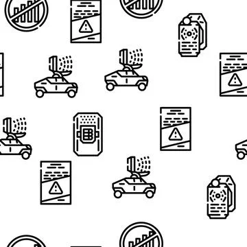 Protests Meeting Event Vector Seamless Pattern Illustrazione stock