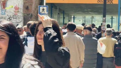 Protests over Mayor Ekrem Imamoglu's arrest quickly spread across Turkey,  Stock Footage 305679097