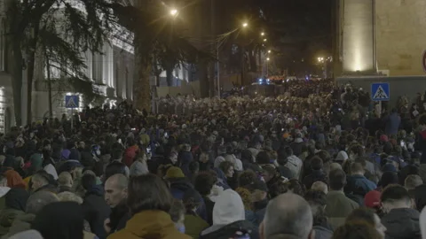 Protests in Tbilisi 2023 Stock Footage 235063736