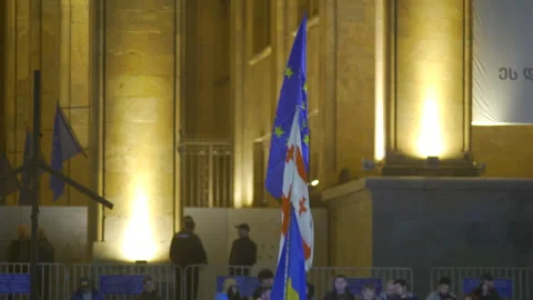 Protests In Tbilisi 2023 Video stock 241717929