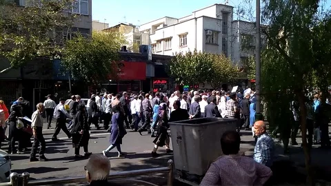 Protests in Tehran Stock Footage 88884161