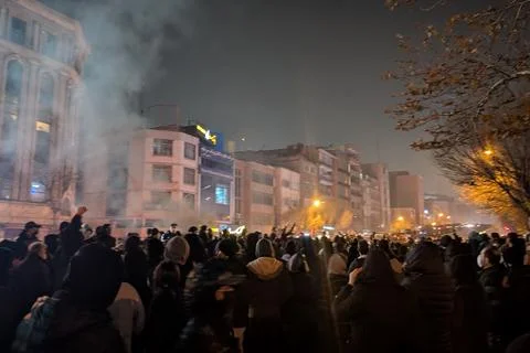 Protests in Tehran Iran January 8 2026 Fotos Stock