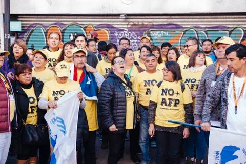 Protests in Valparaiso Stock-Fotos