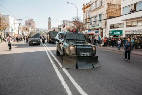 Protests in Valparaiso Stock Photos