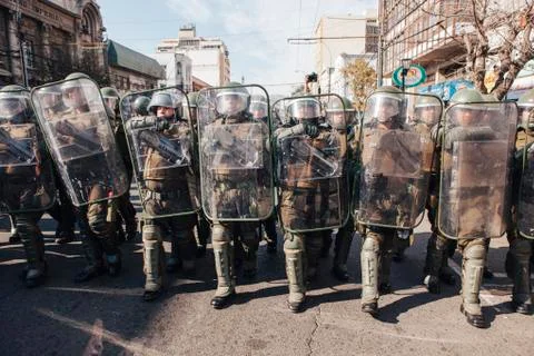 Protests in Valparaiso Stock Photos