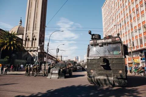 Protests in Valparaiso Stock Photos