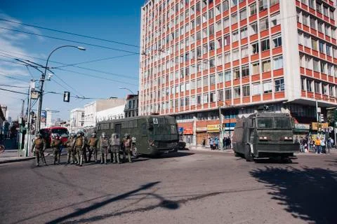 Protests in Valparaiso Stock Photos