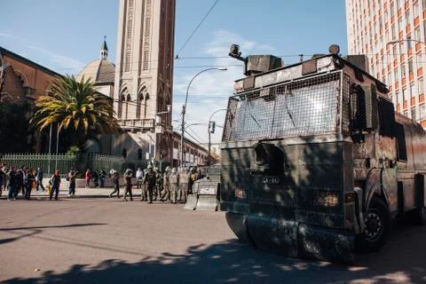 Protests in Valparaiso Stock Photos