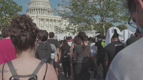 Protests in Washington DC Stock Footage 143804589