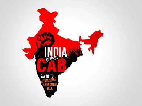 Protest,strike against the Citizenship Amendment Act and NRC 库存插图