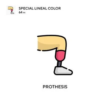 Prothesis Special lineal color icon. Illustration symbol design template for  Stock Illustration