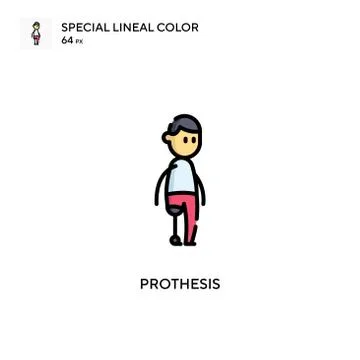 Prothesis Special lineal color icon. Illustration symbol design template for  Stock Illustration