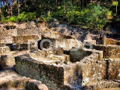 Proto-historic settlement in esposende Stock Photos