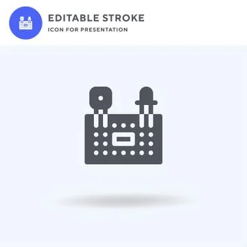 Protoboard icon vector, filled flat sign, solid pictogram isolated on white Illustrazione stock