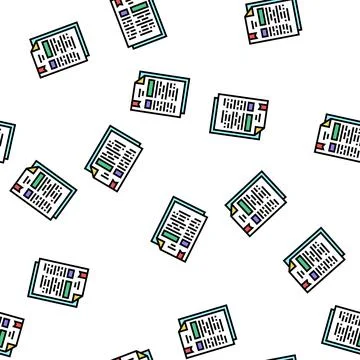 Protocol document vector seamless pattern Stock Illustration