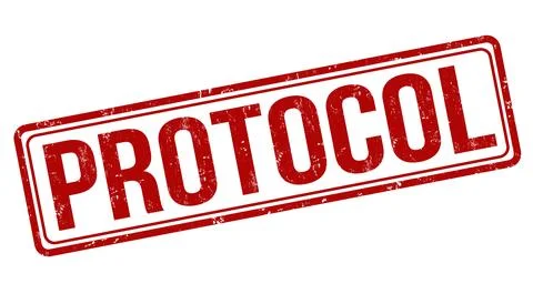 Protocol grunge rubber stamp Stock Illustration