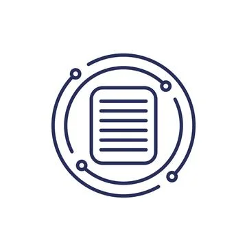 Protocol icon on white, line vector Stock Illustration