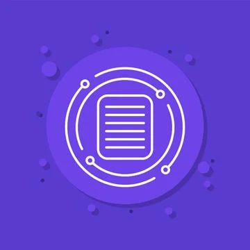 Protocol line icon for apps and web Stock Illustration
