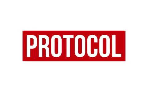Protocol Stamp. Protocol Rubber grunge Stamp Seal 스톡 일러스트