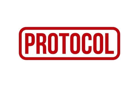 Protocol Stamp. Protocol Rubber grunge Stamp Seal 스톡 일러스트