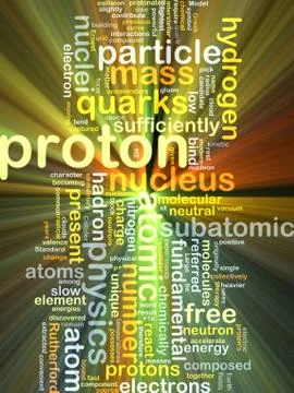 Proton background concept glowing Stock Illustration