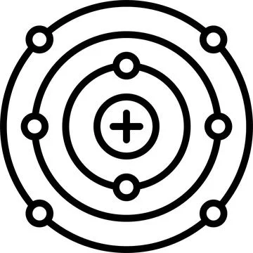 Proton Line Icon Design Stock Illustration