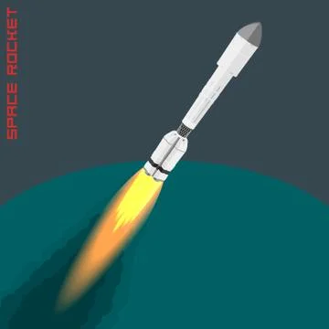 Proton space rocket Stock Illustration