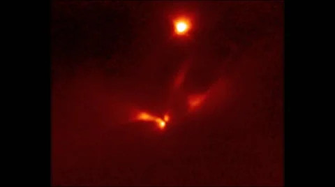 Protostar Emitting Strobe-like Flashes Stockbeeldmateriaal 64803631