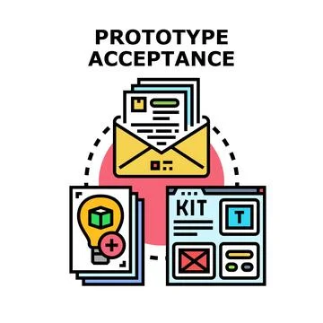Prototype acceptance process validating successful product development イラスト素材