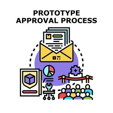 Prototype approval process vector concept illustration 스톡 일러스트