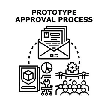 Prototype approval process vector concept illustration イラスト素材