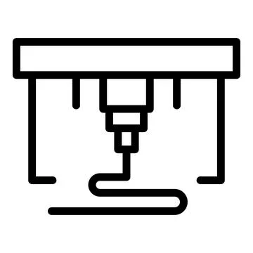 Prototype bioprinting icon, outline style Stock Illustration