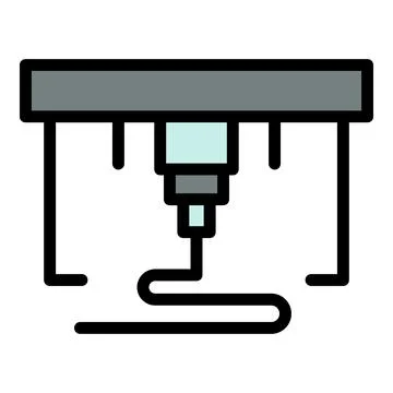 Prototype bioprinting icon vector flat イラスト素材