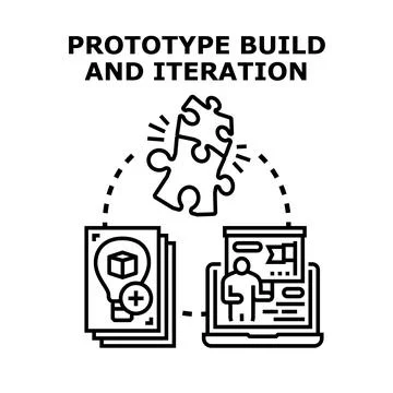 Prototype build and iteration software development cycle イラスト素材