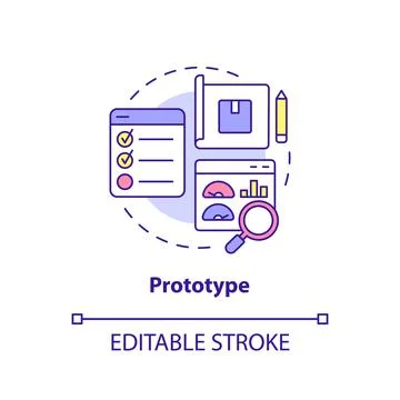 Prototype concept icon Stock Illustration