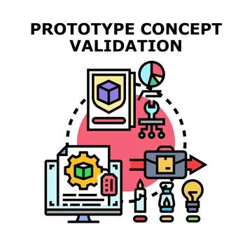 Prototype concept validation process development strategy 스톡 일러스트