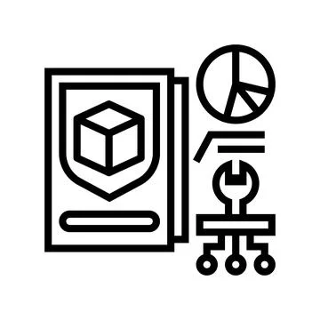 Prototype development and improvement line icon vector illustration Stock Illustration