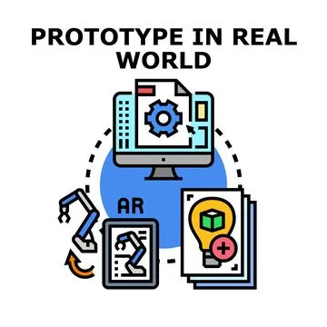 Prototype development in real world using augmented reality イラスト素材